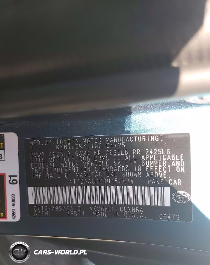 2025 Toyota Camry Le VIN:4T1DAACK0SU150814 - 13
