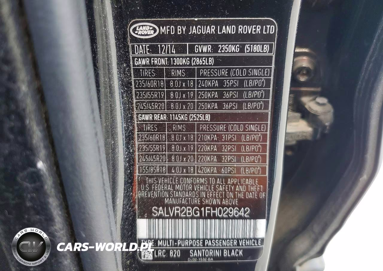 2015 Land Rover Range Rover Evoque Pure Premium VIN:SALVR2BG1FH029642 - 13