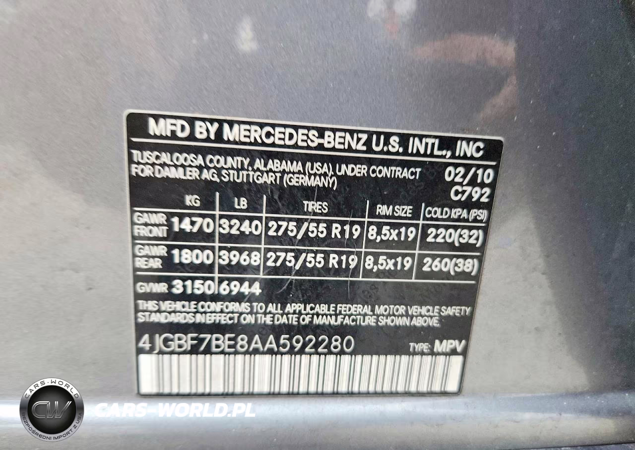 2010 Mercedes-Benz Gl 450 4Matic VIN:4JGBF7BE8AA592280 - 13