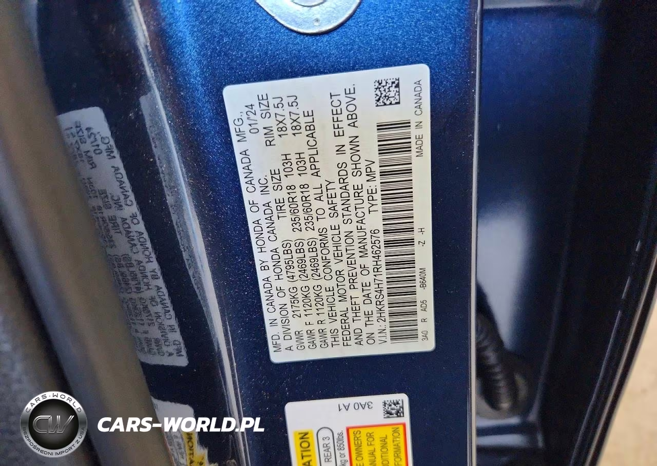 2024 Honda Cr-V Exl VIN:2HKRS4H71RH462576 - 13