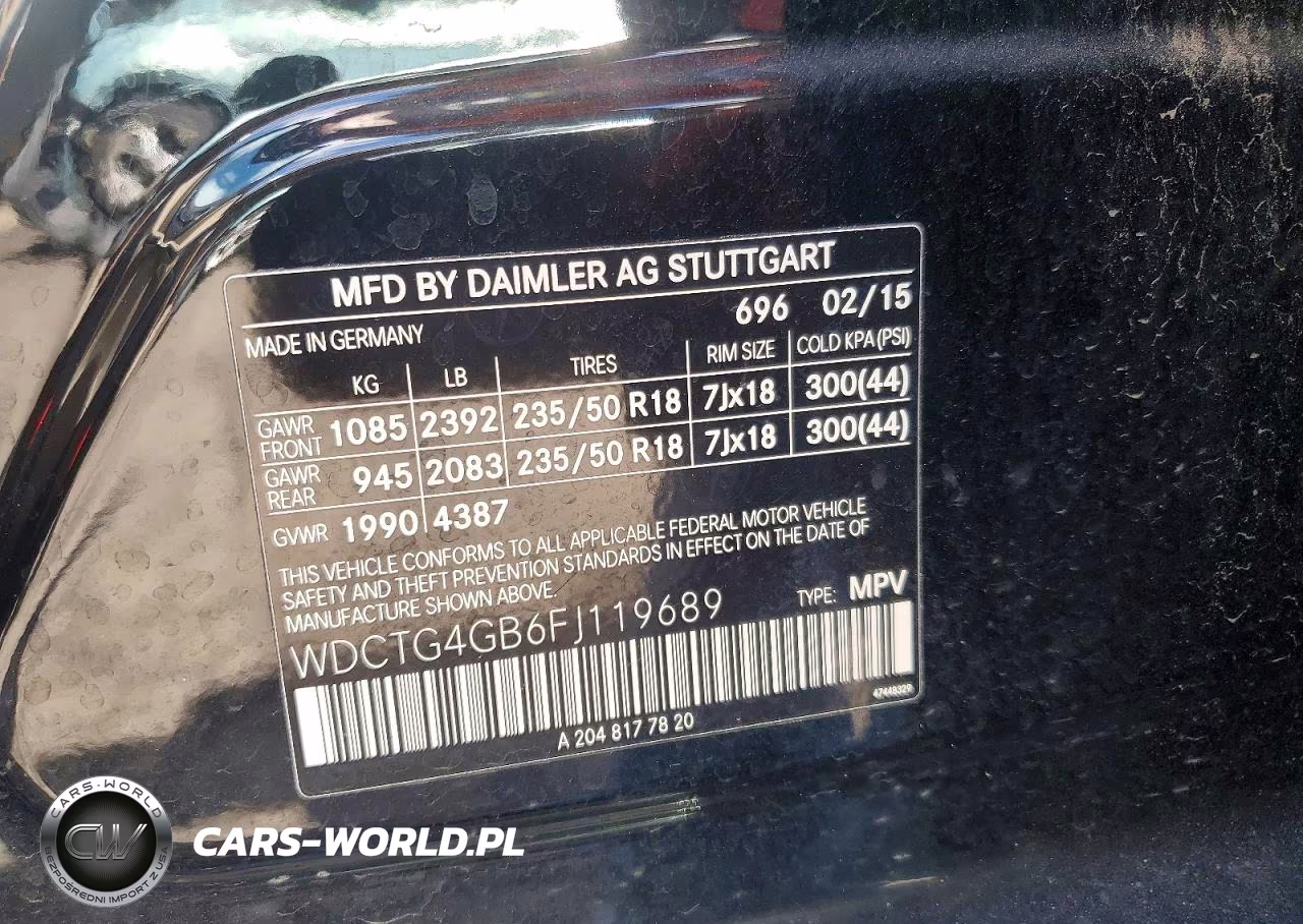 2015 Mercedes-Benz Gla 250 4Matic VIN:WDCTG4GB6FJ119689 - 12