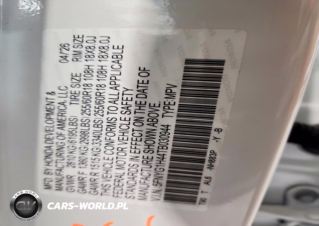 2026 Honda Pilot Exl VIN:5FNYG1H44TB030944 - 13