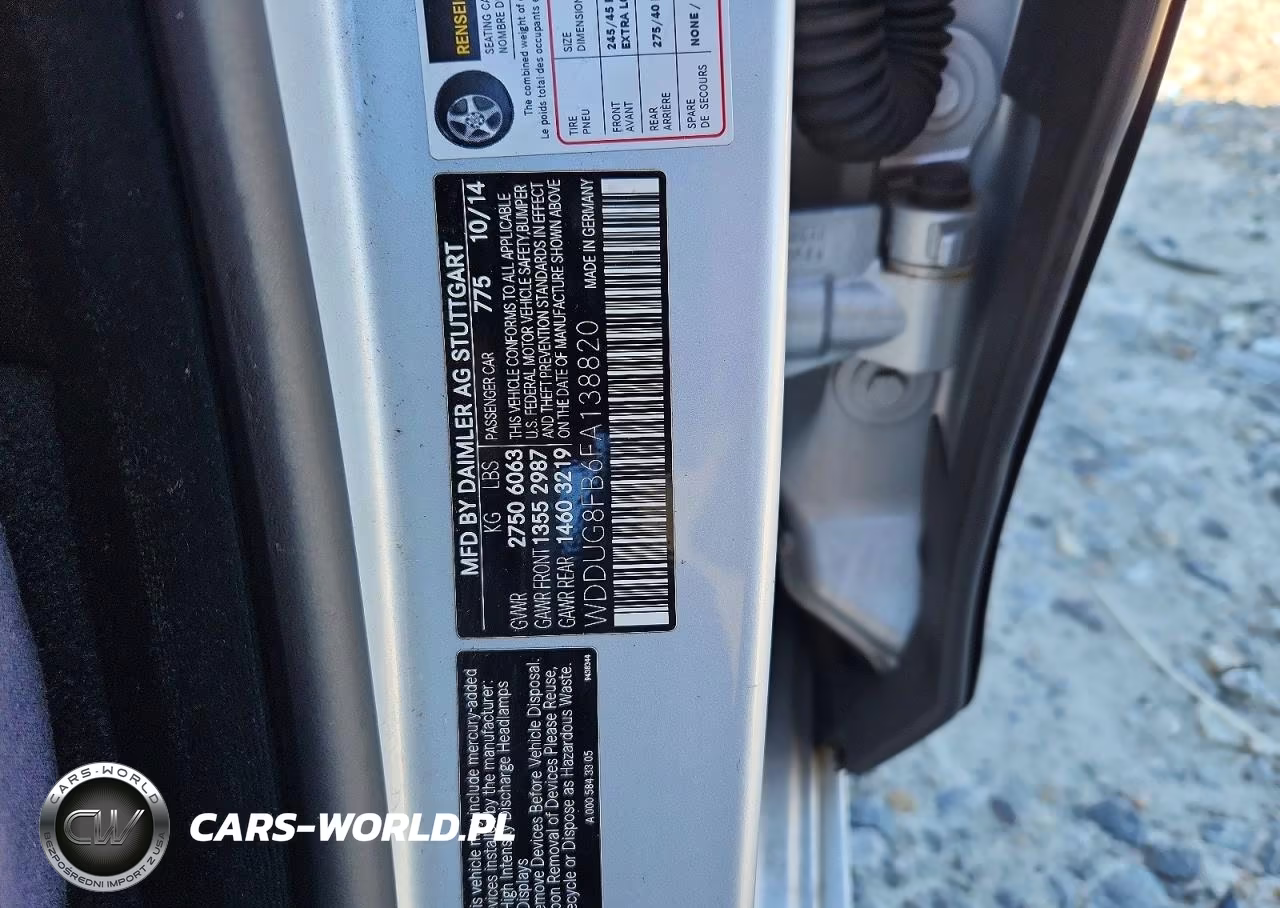 2015 Mercedes-Benz S 550 4Matic VIN:WDDUG8FB6FA138820 - 12