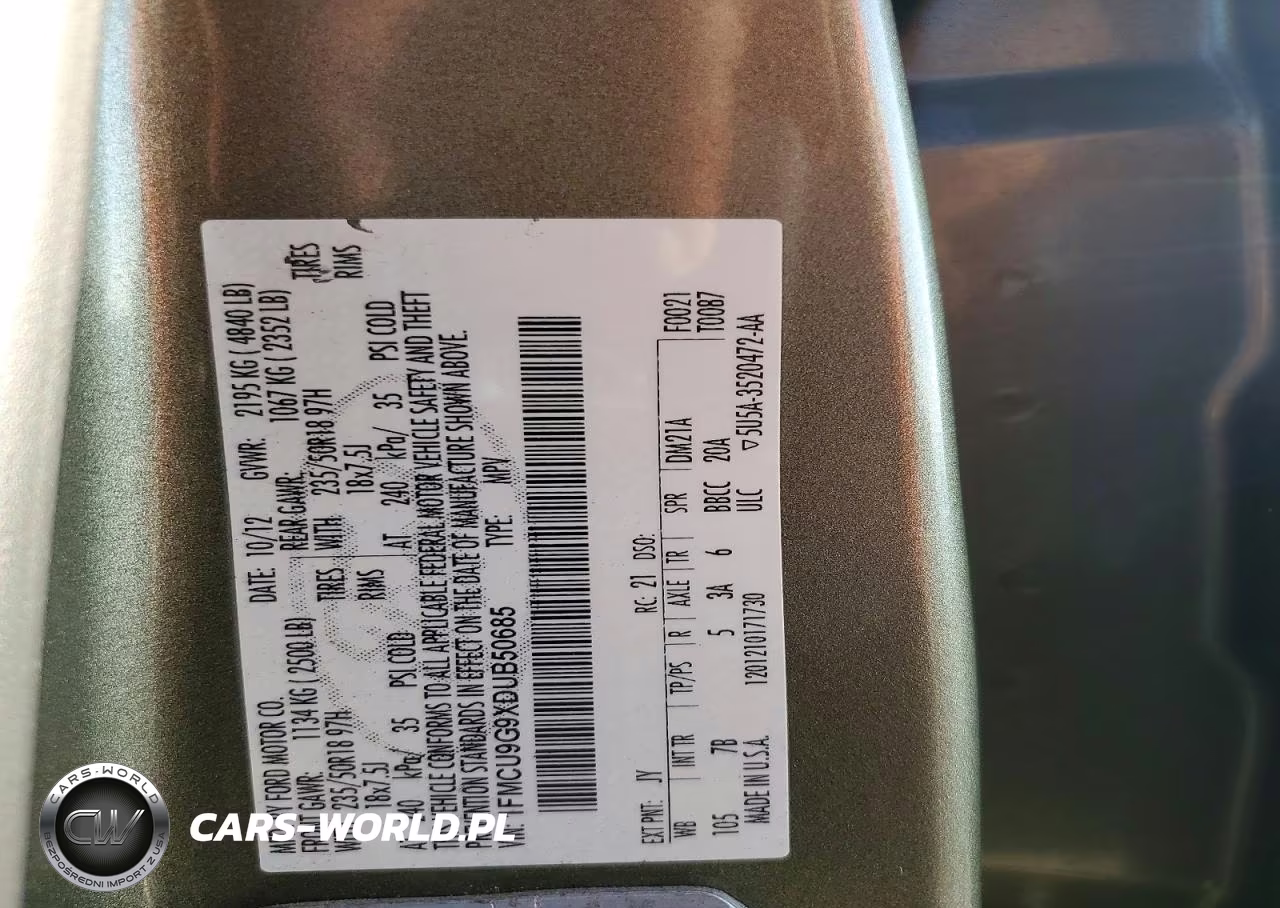 2013 Ford Escape Se VIN:1FMCU9G9XDUB50685 - 13
