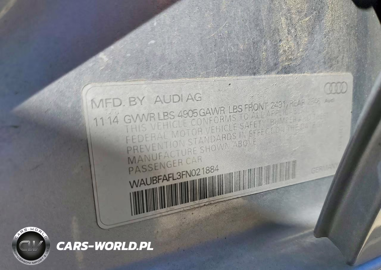 2015 Audi A4 Premium VIN:WAUBFAFL3FN021884 - 12