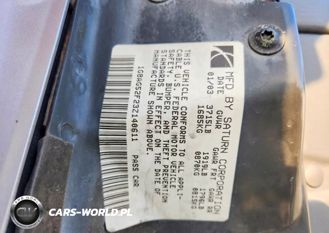 2003 Saturn Ion Level 1 VIN:1G8AG52F23Z140611 - 12