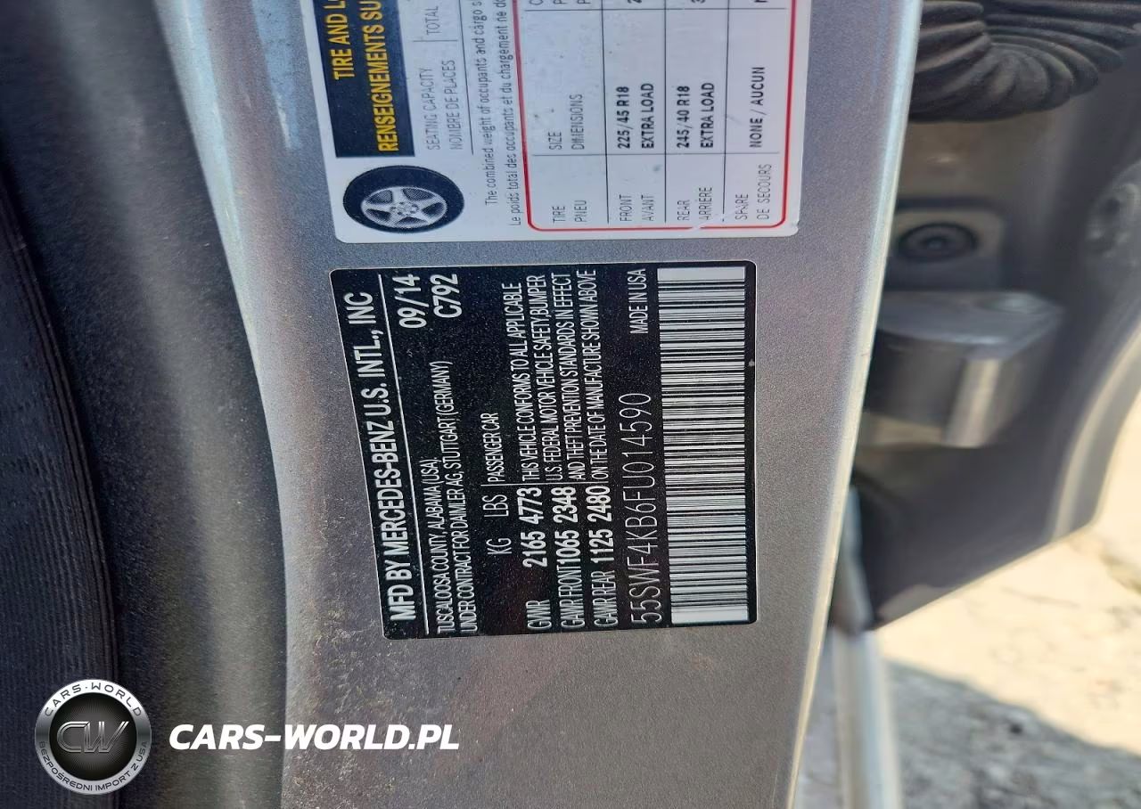 2015 Mercedes-Benz C 300 4Matic VIN:55SWF4KB6FU014590 - 12