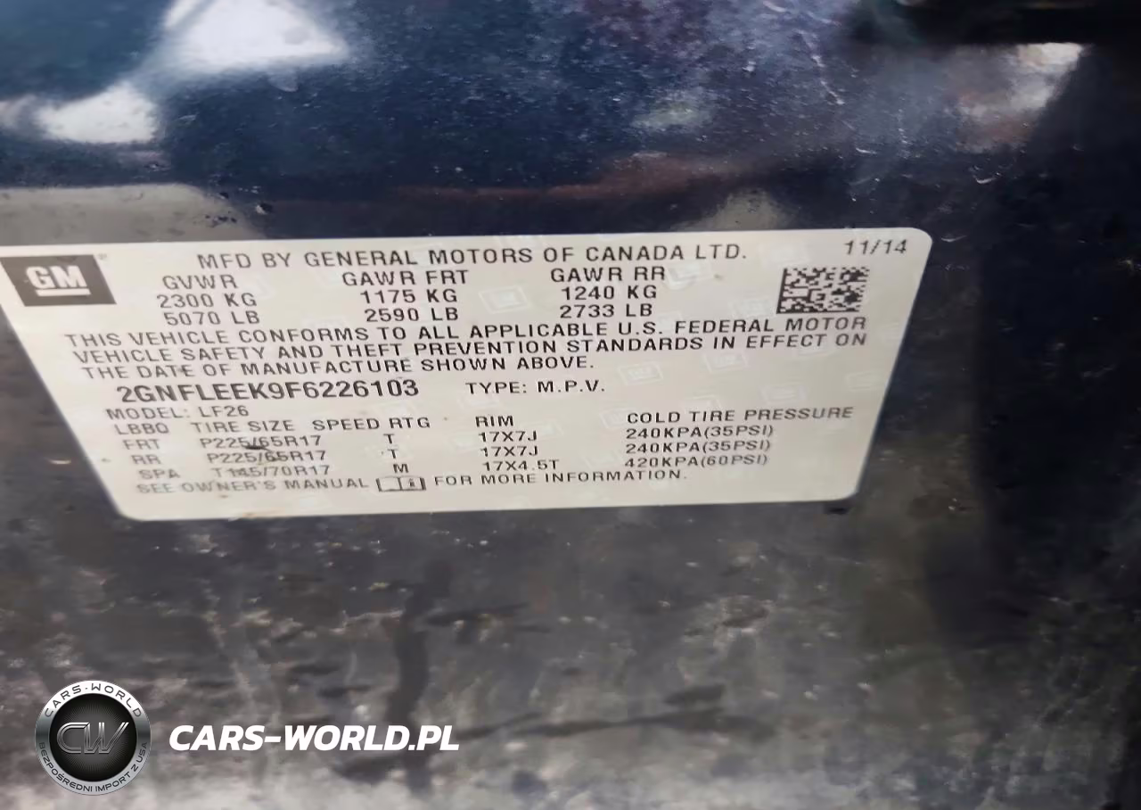 2015 Chevrolet Equinox Ls VIN:2GNFLEEK9F6226103 - 13
