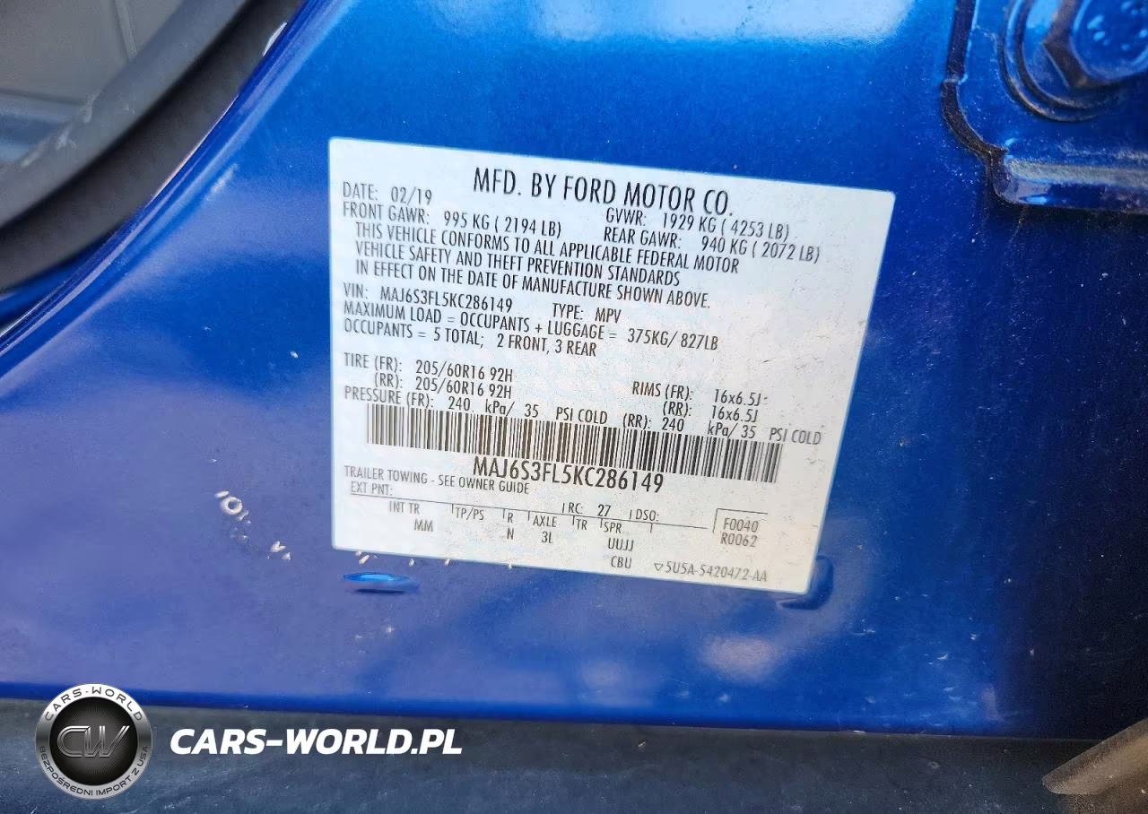 2019 Ford Ecosport S VIN:MAJ6S3FL5KC286149 - 13