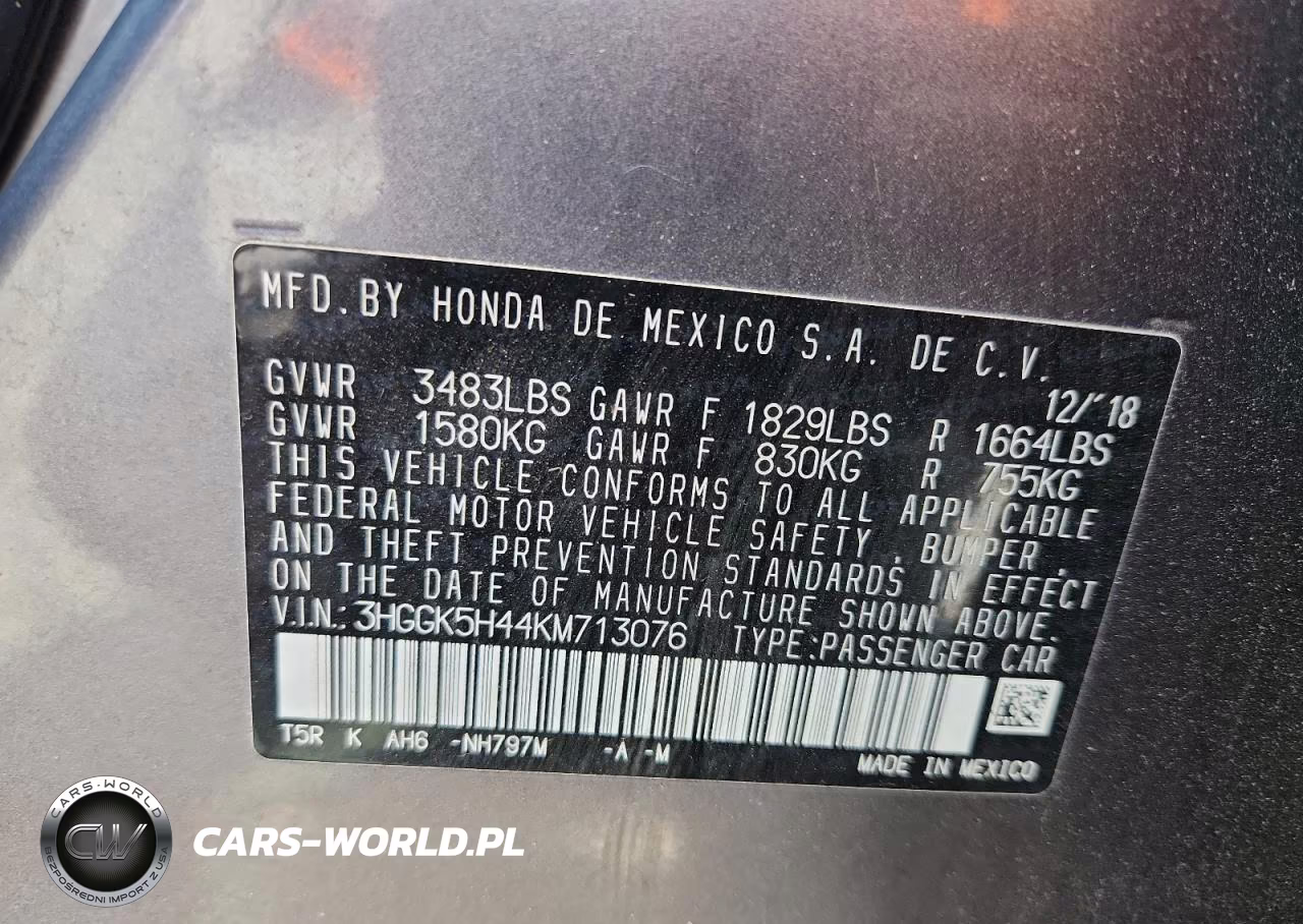 2019 Honda Fit Lx VIN:3HGGK5H44KM713076 - 13