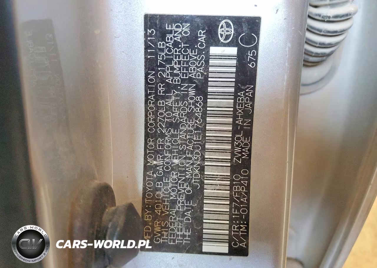 2014 Toyota Prius Two VIN:JTDKN3DU1E1764868 - 12