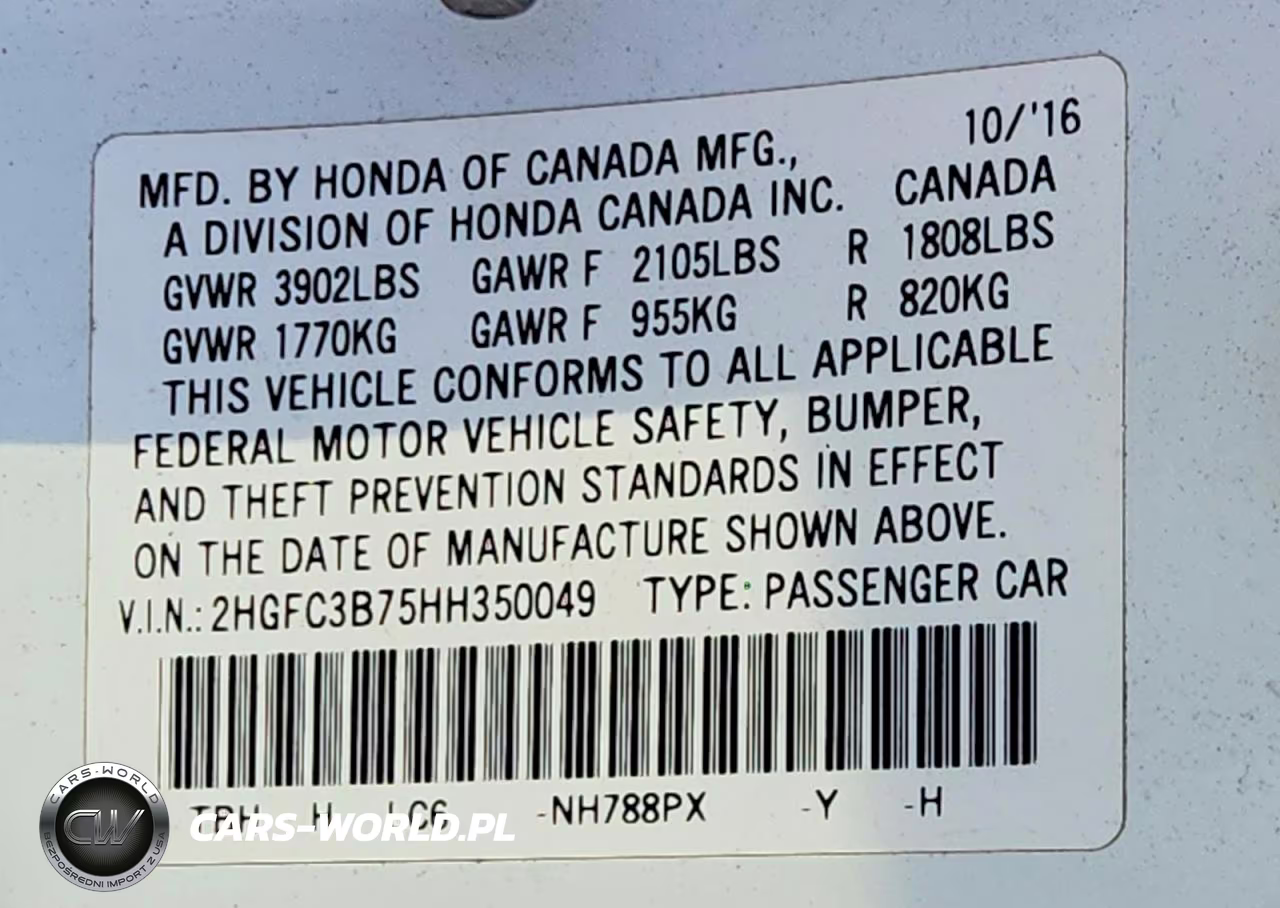 2017 Honda Civic Exl VIN:2HGFC3B75HH350049 - 12