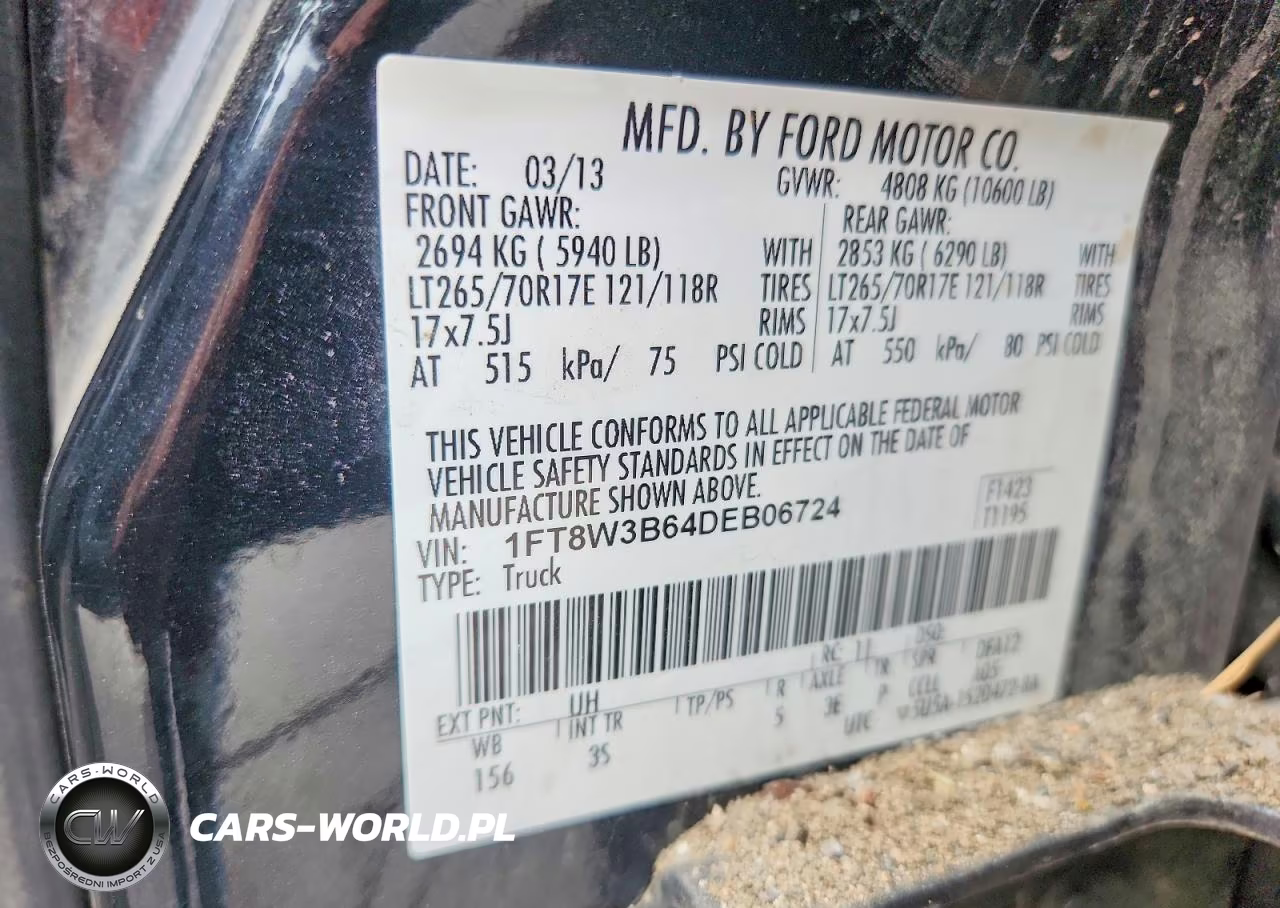 2013 Ford F350 Super Duty VIN:1FT8W3B64DEB06724 - 13