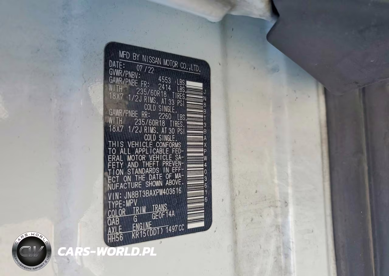 2023 Nissan Rogue Sv VIN:JN8BT3BAXPW403616 - 14