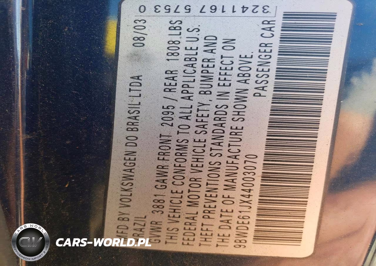 2004 Volkswagen Gti VIN:9BWDE61JX44003070 - 12