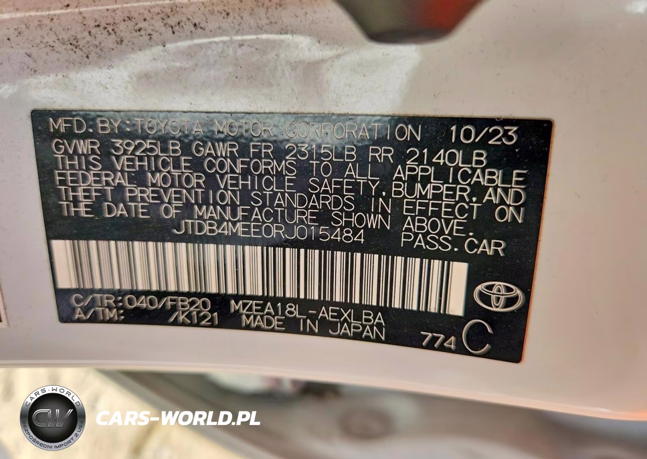 2024 Toyota Corolla Le VIN:JTDB4MEE0RJ015484 - 13