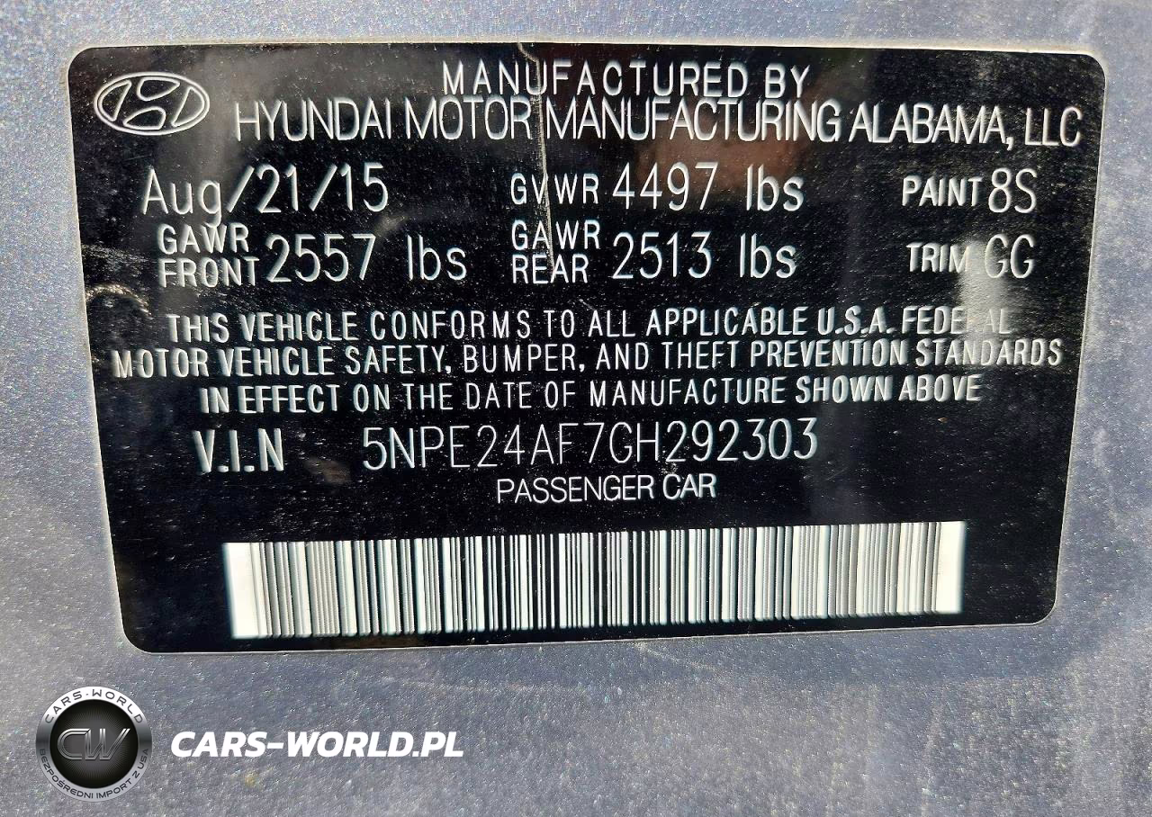2016 Hyundai Sonata Se VIN:5NPE24AF7GH292303 - 12