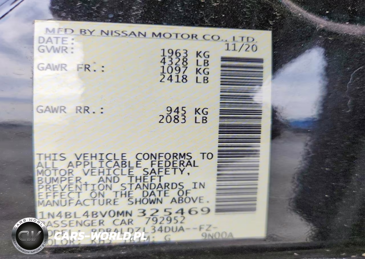 2021 Nissan Altima S VIN:1N4BL4BV0MN325469 - 12