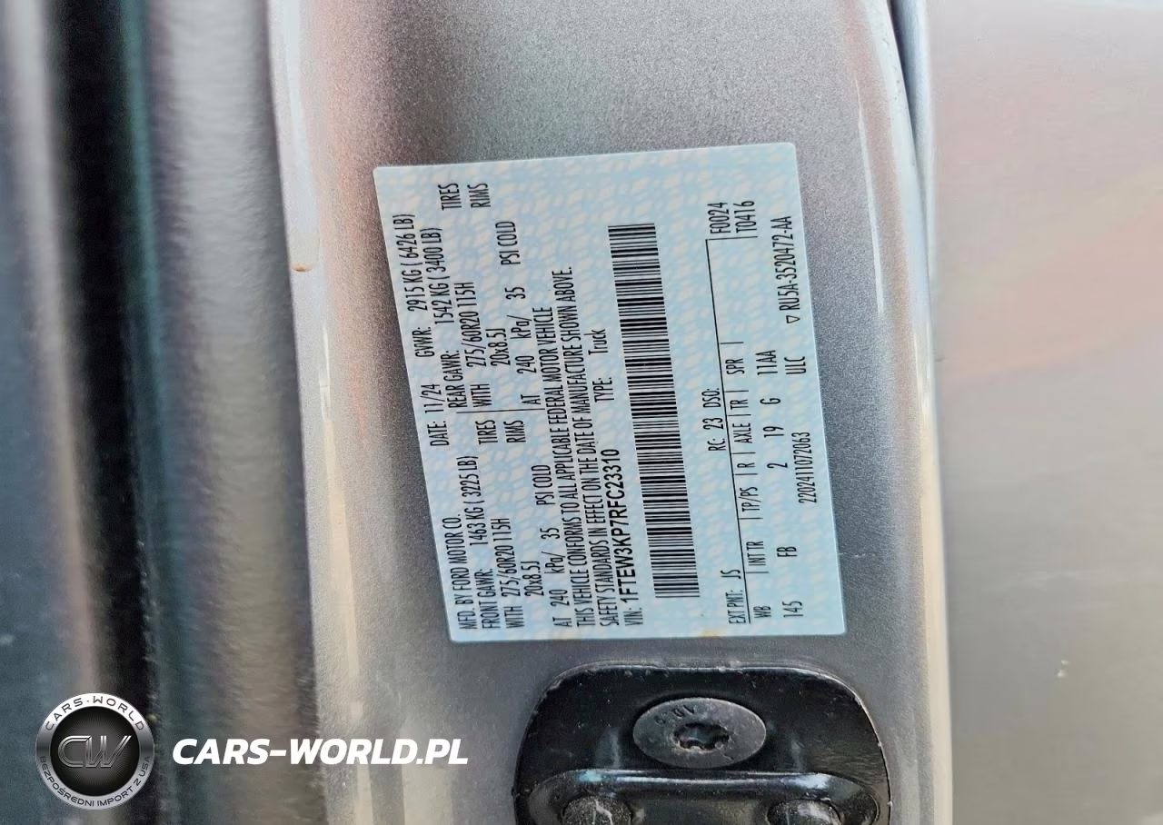 2024 Ford F150 Xlt VIN:1FTEW3KP7RFC23310 - 12