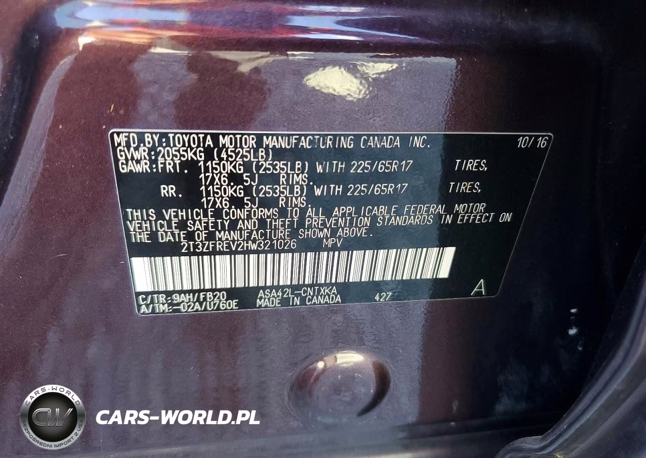 2017 Toyota Rav4 Le VIN:2T3ZFREV2HW321026 - 13