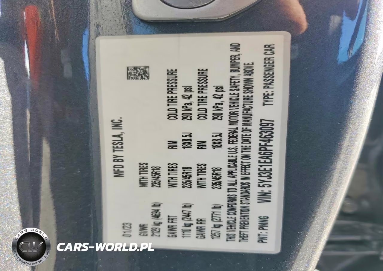 2023 Tesla Model 3 VIN:5YJ3E1EA6PF463097 - 12