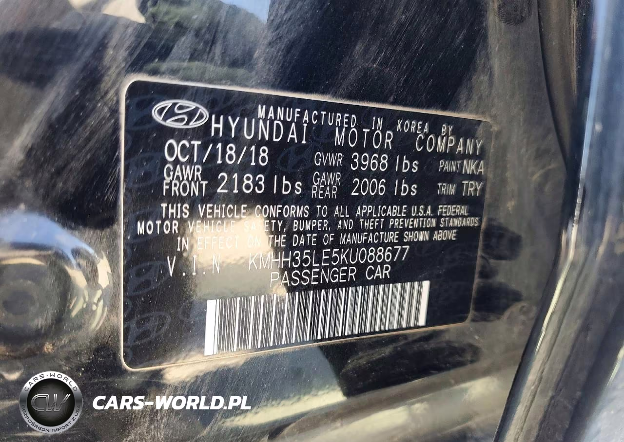 2019 Hyundai Elantra Gt Base VIN:KMHH35LE5KU088677 - 12