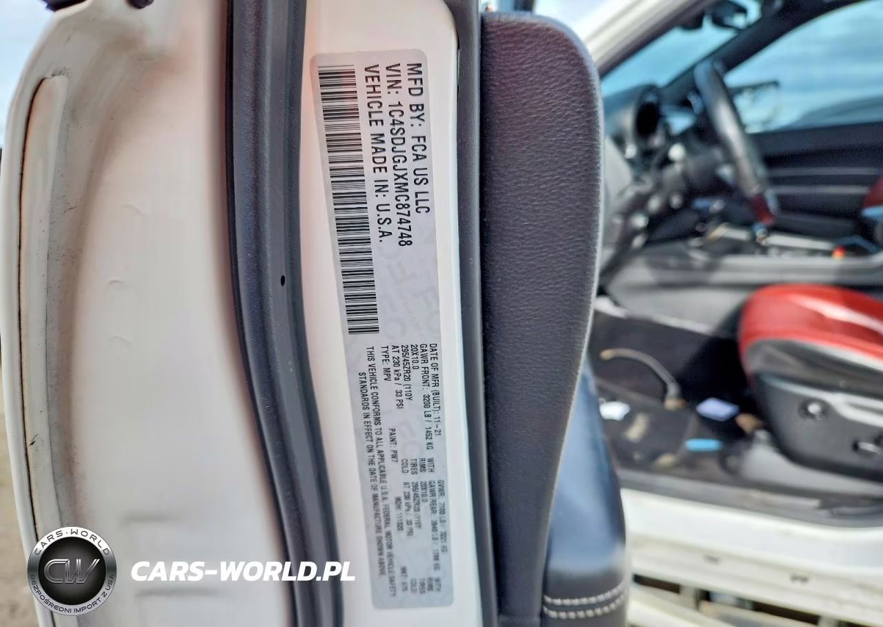 2021 Dodge Durango Srt 392 VIN:1C4SDJGJXMC874748 - 13
