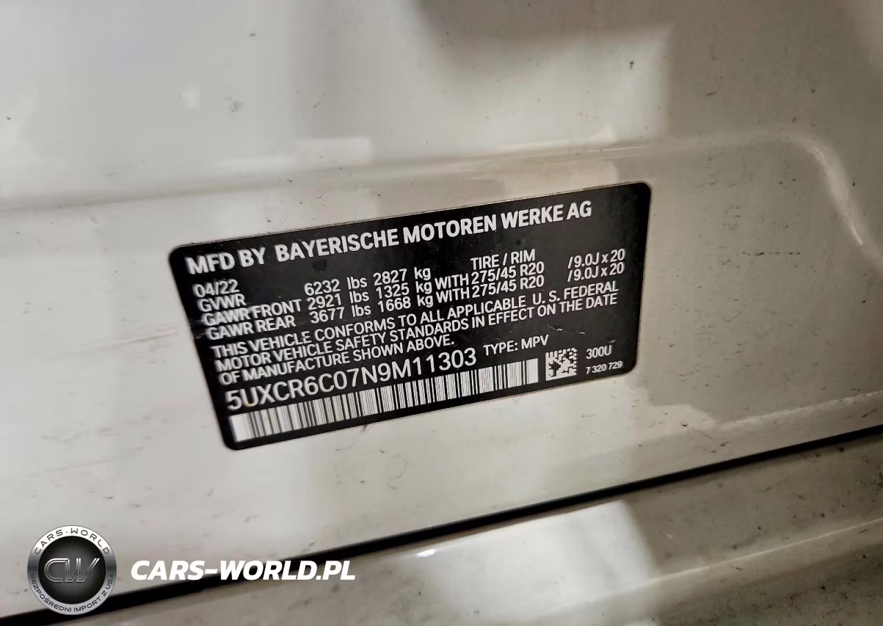 2022 BMW X5 xDrive40I VIN:5UXCR6C07N9M11303 - 13