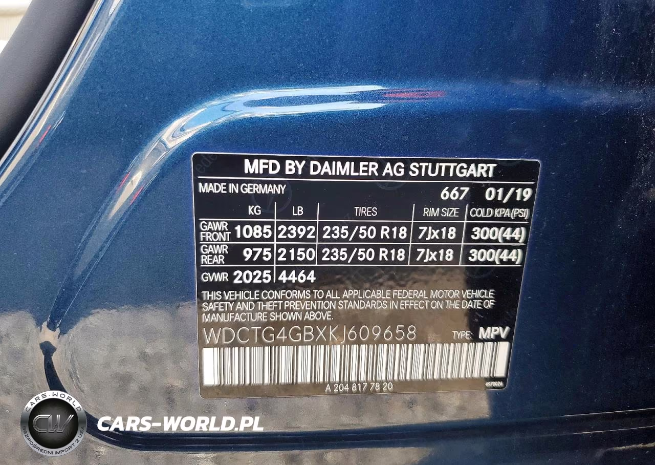 2019 Mercedes-Benz Gla 250 4Matic VIN:WDCTG4GBXKJ609658 - 13