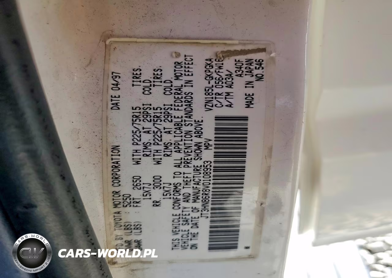 1997 Toyota 4Runner Sr5 VIN:JT3HN86R8V0108953 - 13