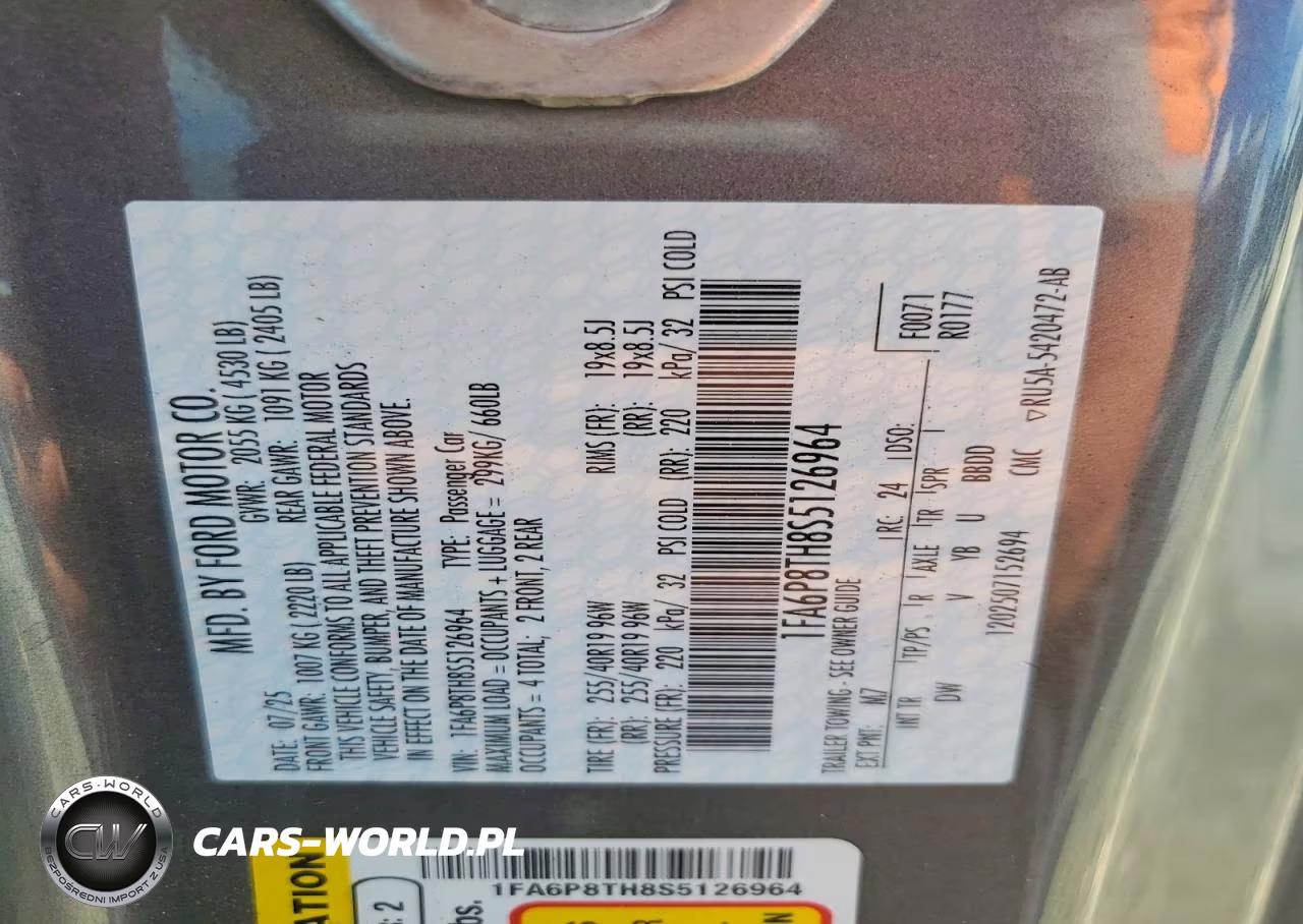 2025 Ford Mustang VIN:1FA6P8TH8S5126964 - 13
