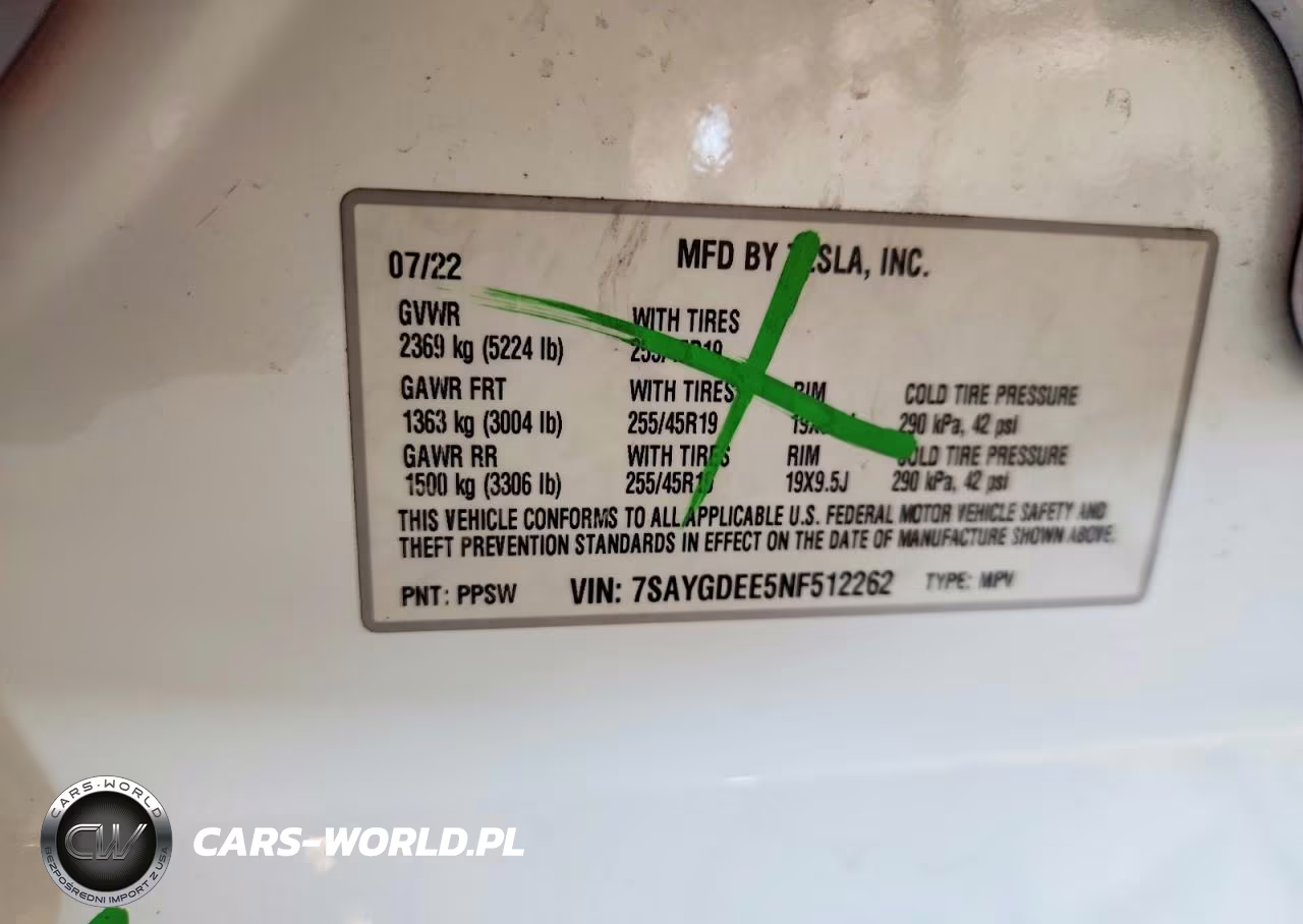 2022 Tesla Model Y VIN:7SAYGDEE5NF512262 - 14