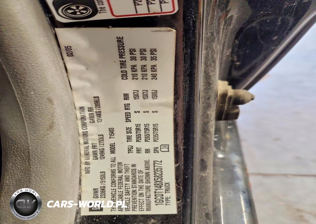 2005 Chevrolet Colorado VIN:1GCDT148X58235772 - 12