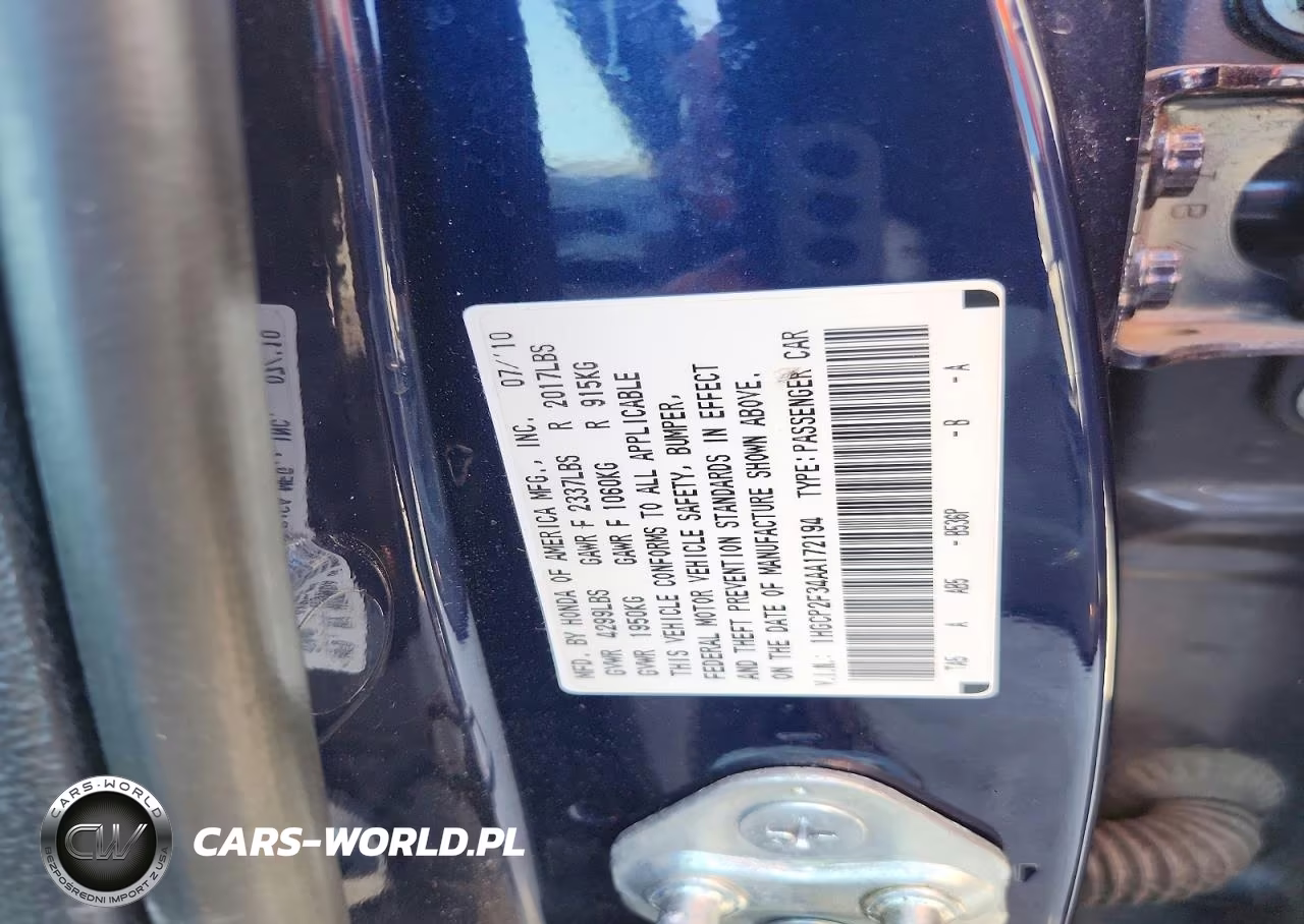 2010 Honda Accord Lx VIN:1HGCP2F34AA172194 - 13