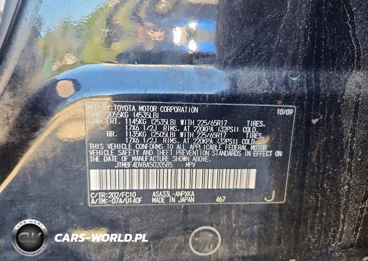 2010 Toyota Rav4 Base VIN:JTMBF4DV8A5020585 - 13