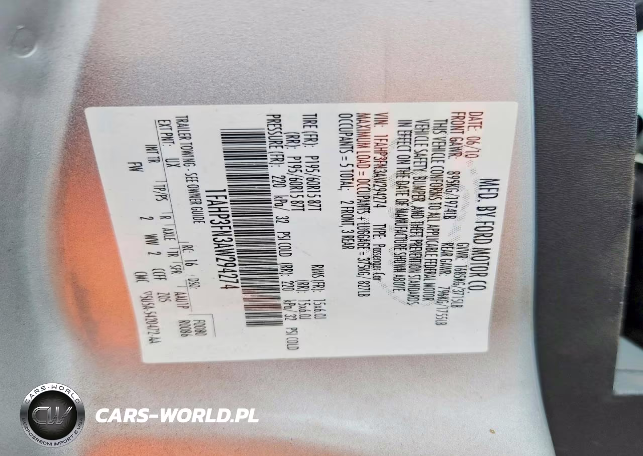 2010 Ford Focus Se VIN:1FAHP3FN3AW294274 - 12