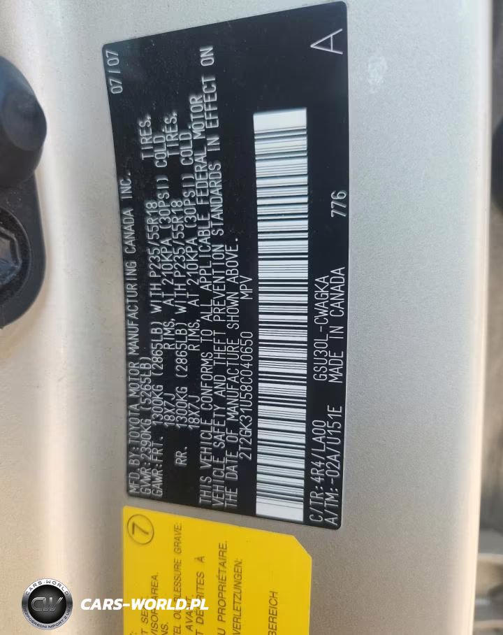 2008 Lexus Rx 350 VIN:2T2GK31U58C040650 - 12