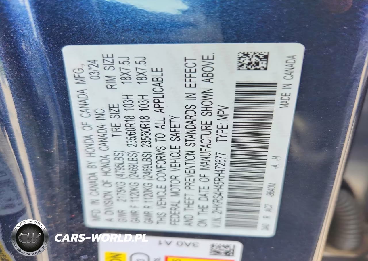 2024 Honda Cr-V Ex VIN:2HKRS4H45RH472677 - 13