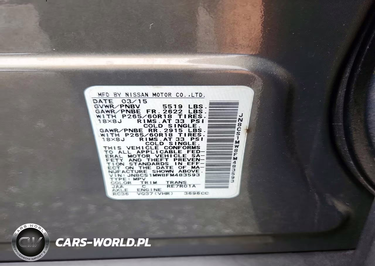 2015 Infiniti Qx70 Base VIN:JN8CS1MW8FM483593 - 13