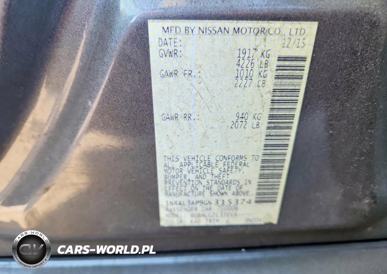 2016 Nissan Altima 2.5 S VIN:1N4AL3AP9GN315374 - 13