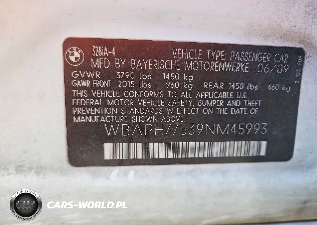 2009 BMW 328 I VIN:WBAPH77539NM45993 - 12
