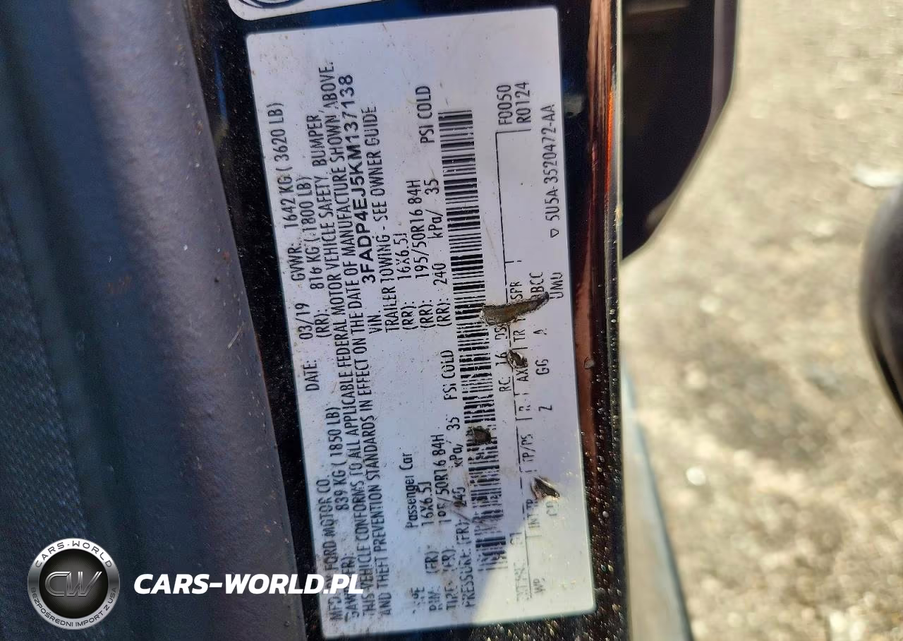 2019 Ford Fiesta Se VIN:3FADP4EJ5KM137138 - 12