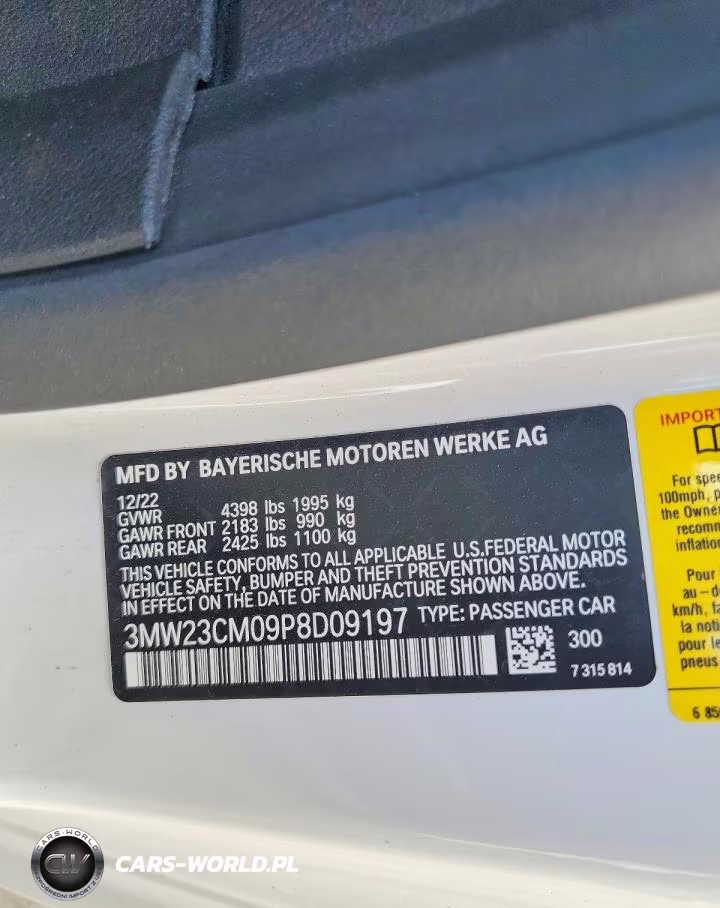 2023 BMW 230I VIN:3MW23CM09P8D09197 - 12
