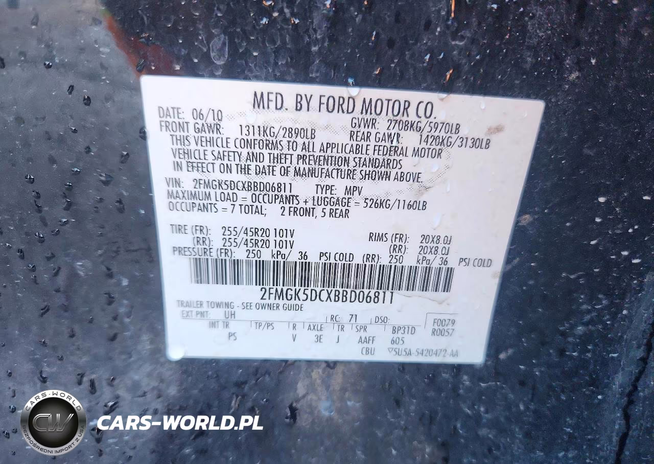 2011 Ford Flex Limited VIN:2FMGK5DCXBBD06811 - 13
