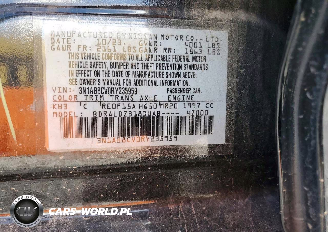 2024 Nissan Sentra Sv VIN:3N1AB8CV0RY235959 - 12