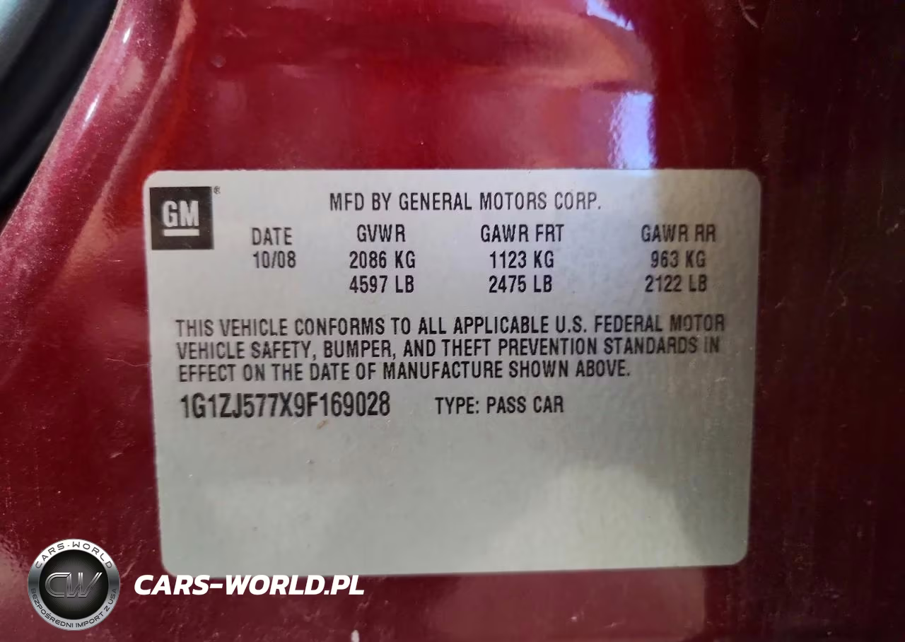 2009 Chevrolet Malibu 2Lt VIN:1G1ZJ577X9F169028 - 12