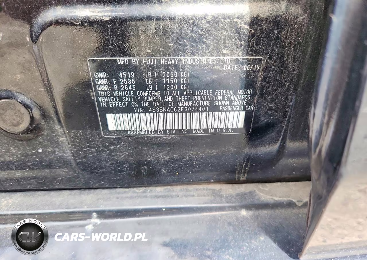 2015 Subaru Legacy 2.5I Premium VIN:4S3BNAC62F3074401 - 12