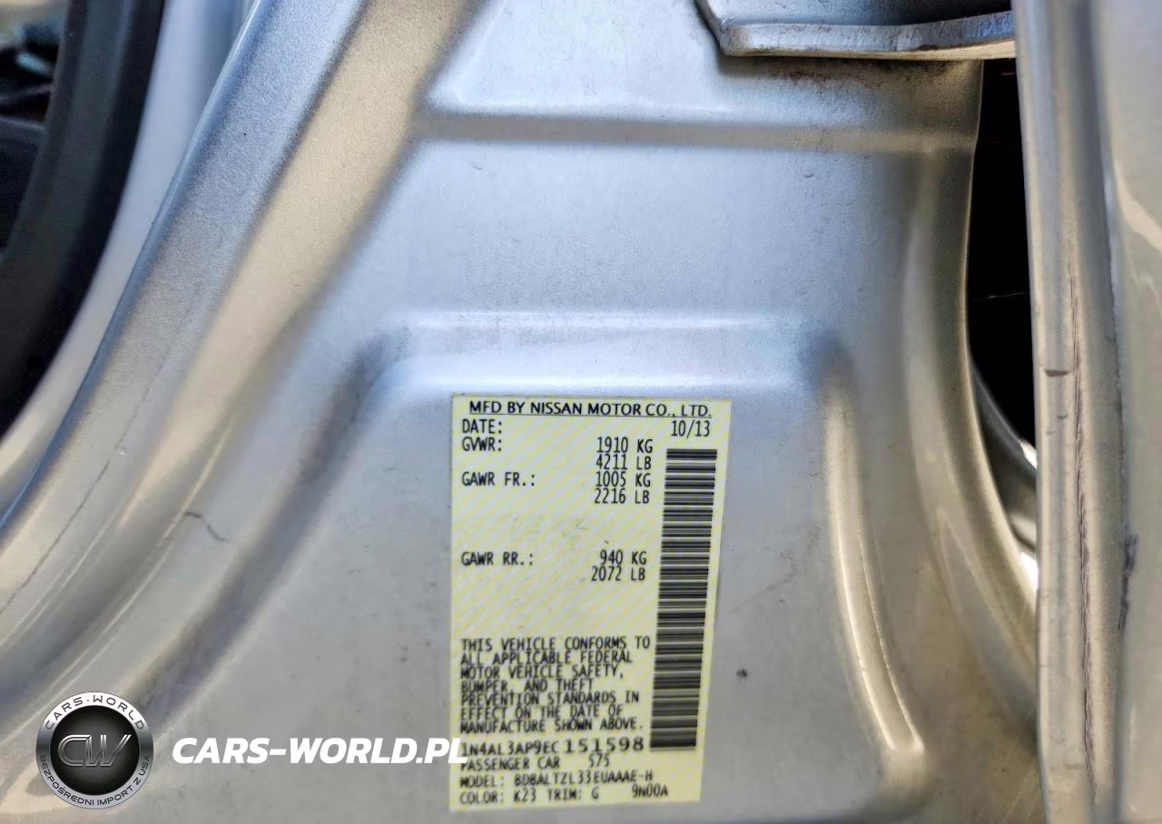 2014 Nissan Altima 2.5 Sv VIN:1N4AL3AP9EC151598 - 12