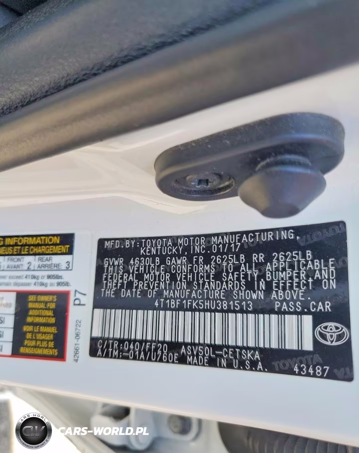 2017 Toyota Camry Se VIN:4T1BF1FK5HU381513 - 12