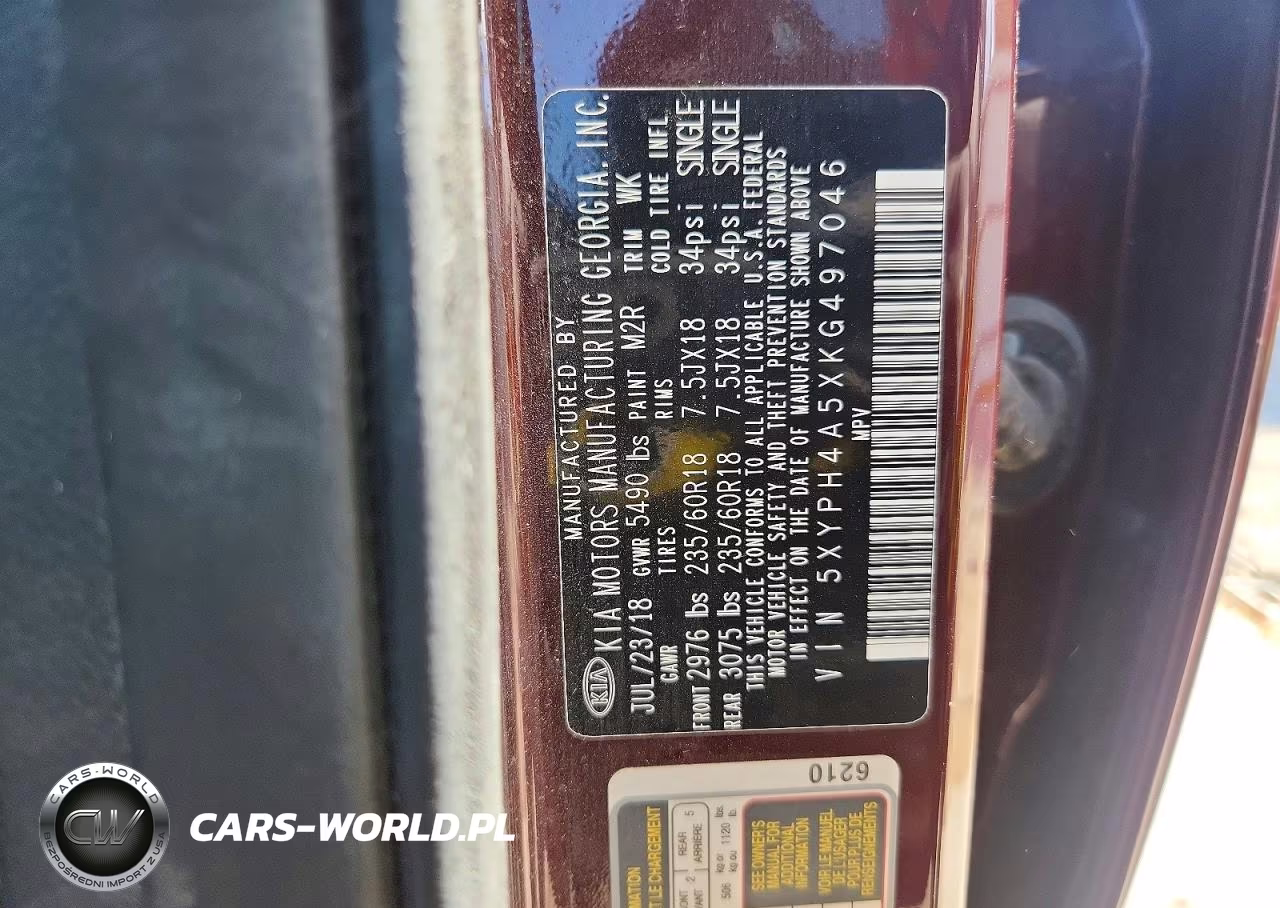 2019 Kia Sorento Ex V6 VIN:5XYPH4A5XKG497046 - 13